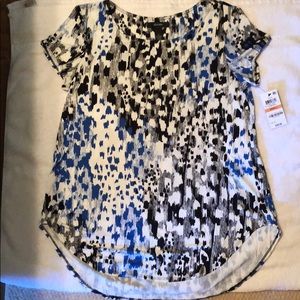 NWT Alfani blue and black print too